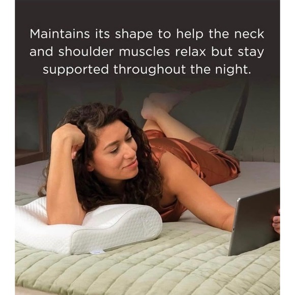 Tempur-Pedic TEMPUR-Ergo Neck Pillow, Large Profile, White - Picture 5 of 10